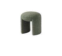 FJOADNVM Ottoman Bonito puf otomano Suave y Sencillo, Taburete for Vestir Zapatos, pequeño Redondo for Maquillaje, reposapiés de Cachemira Polar, 45 x 46,5 cm(White)