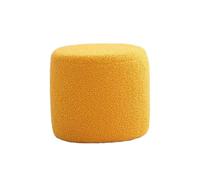 FJOADNVM Ottoman Reposapiés otomano Taburete cilíndrico pequeño for Cambiar Zapatos Banco Decorativo for sofá for Entrada, mesita de Noche(Yellow)