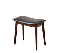 FJOADNVM Ottoman Taburete de tocador con cojín Tipo Silla de Montar, Taburete otomano con Patas de Madera Maciza, Banco de Piano Moderno for Maquillaje.(Black)