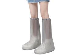 FJOADNVM Protector Calzado Lluvia Fundas for zapatos de lluvia, portátiles, desechables, tubo alto, for adultos, impermeables, for exteriores, senderismo, gruesas(Grey,4pcs)
