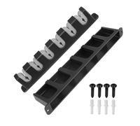 FJOADNVM Soportes Para Caña De Pescar Horizontal 1 Pair Fishing Rod Holder Stand 6 Holes Black ABS Plastic Horizontal Wall-mounted Pole Rack Durable Storage Holders(Vertical)