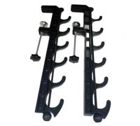 FJOADNVM Soportes Para Caña De Pescar Horizontal 2PCS ABS Fishing Rod Holder Holds Up To 6 Poles Boat/Truck/Railing Pole Storage Rack Wall Mount Organizer