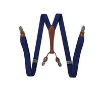 FJOADNVM Tirantes Hombre Cinturón de tirantes for hombre con cierre elástico cuero y poliéster, ajustables for la espalda, accesorios vestir(Deep blue)