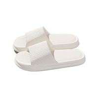 FJOADNVM Zapatillas de nube Pantuflas de plataforma gruesa con suela EVA y almohada for playa, antideslizantes, for baño casa, for verano Adecuado para baños, piscinas y playas.(White,38-39)