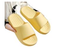 FJOADNVM Zapatillas de nube Pantuflas Suaves For Parejas, De Verano For Casa, For Mujer, Dormitorio, Zapatos Suela Gruesa, Sandalias Playa Adecuado para baños, piscinas y playas.(Yellow,36-37)
