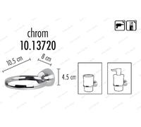 Fjord Soporte Universal 1er para Taza de Diente, Dispensador Jabón Metal Cromada