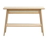 FJORDFORM Consola de Madera contrachapada, 1 Estante, 1 cajón, Frente de ratán, Color Natural