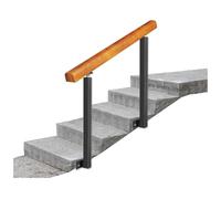 FJQFHH Barandillas de Madera, Pasamanos de Hierro Forjado for Montaje Lateral escalones Exteriores(90cm,H 95cm)