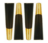 FJQFHH Muebles de Madera con piernas, Patas cónicas for Muebles de Roble, 4 Uds., con Accesorios de Montaje, Color Negro y Madera, 10,5-30cm(Black,15.5cm)