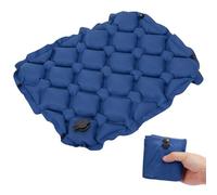 Fjquamitix Cojín inflable ligero para asiento de estadio, cojín de asiento de aire de viaje para senderismo, oficina, avión, estadio, coche (azul)