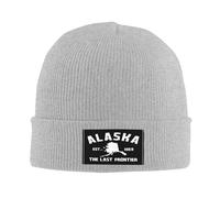 FJQWKLF Alaska, la última Frontera: Gorros de Invierno para Hombre, Gorros de Lana para Mujer, Gorros de Punto, Gorros de Lana