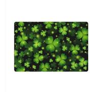 FJQWKLF Alfombra de Entrada Green Clover para Exteriores, Absorbente de Agua y Resistente a la Suciedad, Ideal para el Día de San Patricio. Alfombra de Secado rápido para Exteriores, Zapatos y p