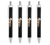 FJQWKLF Bolígrafo retráctil Funny Cat Grab de 100 dólares, punta fina de 0.5 mm, cuerpo redondo flexible para una escritura cómoda (2 unidades)