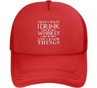 FJQWKLF Eso es lo Que Hago, Bebo Whisky y sé Cosas, Gorra de béisbol Negra para Hombre y Mujer, Sombrero de papá Divertido Vintage Lavado