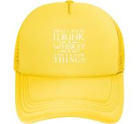 FJQWKLF Eso es lo Que Hago, Bebo Whisky y sé Cosas, Gorra de béisbol Negra para Hombre y Mujer, Sombrero de papá Divertido Vintage Lavado
