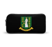 FJQWKLF Estuche para lápices con Estampado de Escudo de Las Islas Vírgenes, Estuche para bolígrafos, Estuche de papelería, Organizador de Maquillaje, Bolsa de Almacenamiento