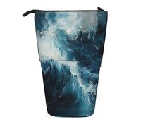 FJQWKLF Estuche telescópico para lápices con Estampado Dentro de Las Mareas, Bolsa de Almacenamiento de papelería Multifuncional, Caja de Suministros de Oficina
