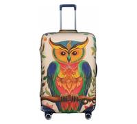 FJQWKLF Funda elástica para Maleta con Estampado de creencias de búhos, Lavable, de Ajuste Universal para Maletas de Viaje de 18 a 32 Pulgadas, fácil de identificar.