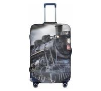 FJQWKLF Funda elástica para Maleta con Estampado de Trenes de Vapor y Nubes, Lavable, de Ajuste Universal, para Maletas de Viaje de 45 a 81 cm (18 a 32 Pulgadas), fácil de identificar.