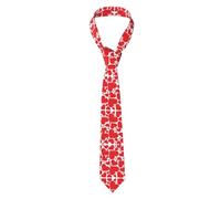 FJQWKLF Gemelos con estampado de corazón de amor para hombre, corbata delgada, ideal para bodas, novios, padrinos de boda, misiones, regalo