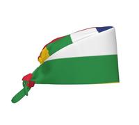 FJQWKLF Gorro de Limpieza con la Bandera de África Central. Ajustable, con Banda Que Absorbe la Humedad, de poliéster Suave Tipo Piel de melocotón, Ideal para la Cocina, el SPA y el Gimnasio.