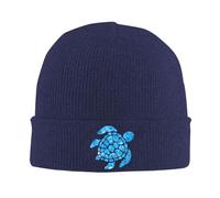 FJQWKLF Gorro de Punto Estilo Hawaiano con Marina Tribal oceánica, Ideal para el Invierno. Gorro con Vuelta, Estilo Boina, para Hombre y Mujer.