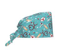 FJQWKLF Gorro de Trabajo para Enfermera y médico, Gorro quirúrgico con Banda para el Sudor, Ajustable, Unisex, para Mujer y Hombre, Gorro quirúrgico con Lazo.