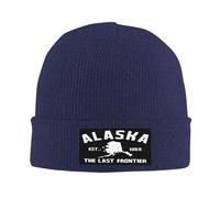 FJQWKLF Gorros de Lana de Alaska, la última Frontera, para Hombre, Unisex, Gorros de Invierno, Gorros Tipo Calavera, Gorros Modernos