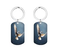 FJQWKLF Llavero de metal con diseño de aves migratorias, de acero inoxidable, personalizado, único, conmemorativo, para el hogar, llaves de coche, buscador de llaves, para hombres y mujeres.