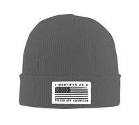FJQWKLF Me identifico como un Estadounidense Cabreado. Gorros Unisex para Hombre, Gorros de Invierno, Gorros de Calavera, Gorros geniales.