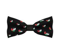 FJQWKLF Pajarita para hombre con bandera de corazón retro de Palestina, pajarita ajustable preatada, arte para regalo