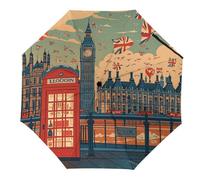 FJQWKLF Paraguas de viaje a prueba de viento I Like London, compacto, de 3 pliegues, para lluvia y sol, portátil, para mochila, coche, ligero, para lluvia, para hombre y mujer.