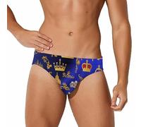 FJQWKLF Traje de baño para Hombre Royal Golden Crown Purple Bikini Natación Mediano
