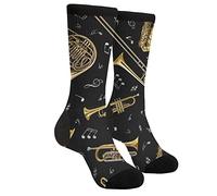 FJQWKLF Vintage Dos Hemisferios Historia Antigua Calcetines Beige Hombres Mujeres Divertidos Locos Novedad Crew Tube Calcetines, Casual Atlético Deporte Vestido Calcetines