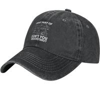 FJQWKLF What Part Don't Understand Physicist Math Teacher Física Regalos Hombres Gorra De Béisbol Vintage Lavado Sombreros De Béisbol Negro
