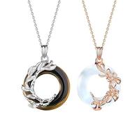 FJTNSQXSZ 2 piezas de pez se convierte en un dragón; pareja; regalo de pareja; collar para hombres y mujeres; colgante; colgante de collar; collar de mujer; regalo para amigos y pareja, 51cm -65cm