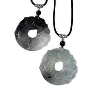 FJTNSQXSZ 2 piezas de pez se convierte en un dragón; pareja; regalo de pareja; collar para hombres y mujeres; colgante; colgante de collar; collar de mujer; regalo para amigos y pareja, 51cm -65cm