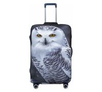 FJWSLCH Arctic Owl - Funda protectora de equipaje para maleta, aprobada por la TSA, elástica, antiarañazos, lavable, para equipaje de 18 a 32 pulgadas, Black, S