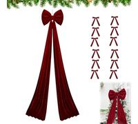 FJZFXKZL Lazos De Terciopelo Extra Grandes, Adorno De Lazo para Árbol De Navidad, For Decoración Interior Y Exterior del Hogar, Coronas, Paredes, Fiestas, Bodas, Regalos Y Decoraciones(45 * 130cm)