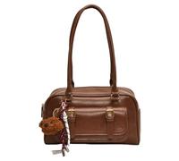 FJZFXKZL Y2K Bolsos De Hombro Bolso Vintage Para Mujer, Con Múltiples Bolsillos Colgante, Hobo Cuero PU, Bolsas Suaves Para Las Axilas, Uso Diario(Brown-B)
