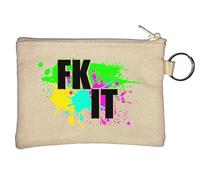 FK IT FCK It - Llavero colorido y elegante con diseño de arte pop, color beige, beige, Talla única