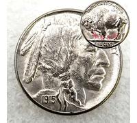 FKaiYin Buffalo - Moneda de níquel antiguo de 1915 US Hobo de níquel de cinco centavos, moneda de dólar de Morgan - Regalo conmemorativo para papá/novio/marido experiencia futura