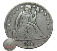 FKaiYin Histórico Águila Viejas Monedas-1855 US Hobo Níquel Moneda de un dólar Morgan Dollar Moneda - American Conmemorative Old Coin Regalo para papá/amigo/marido Futura experiencia