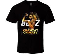 FKASBOOLK Khamzat Chimaev Borz Russian Fighter Fan T Shirt Black Mens