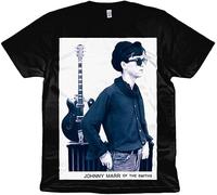 FKASBOOLK The Smiths Johnny MARR 1984 Black Men T Shirt Organic Morrissey Mens