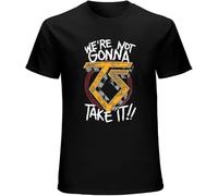 FKASBOOLK Twisted SisterWere Not Take It T-Shirt Mens Unisex Black Tees