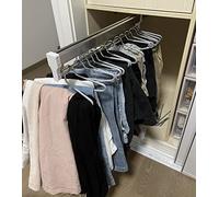 Fkdeyijia Barra de Armario Extensible extraíble Riel para Perchas Perchero Ajustable Riel para Ropa (800mm)