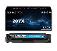 FKESABJWQ Cartucho Tóner 207X | Cartuchos Tóner W2210X W2211X W2212X W2213X para HP M283fdw M283cdw M255dw M255nw M282nw M283fdn Impresoras,Cyan-1 Pack