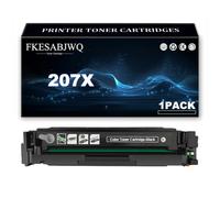 FKESABJWQ Cartucho Tóner 207X | Cartuchos Tóner W2210X W2211X W2212X W2213X para HP M283fdw M283cdw M255dw M255nw M282nw M283fdn Impresoras,Black-1 Pack