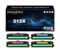 FKESABJWQ Cartucho Tóner 212X | Cartuchos Tóner W2120X W2121X W2122X W2123X para HP M555x M578f M578c M578z M554dn M555dn M578dn Impresoras,4 Colors-1 Pack